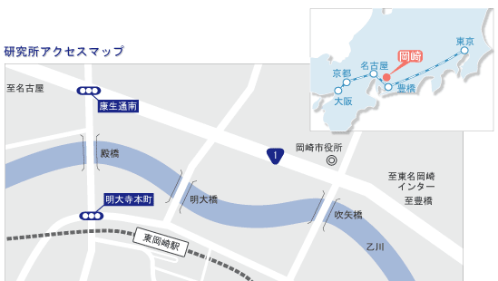 研究所周辺地図